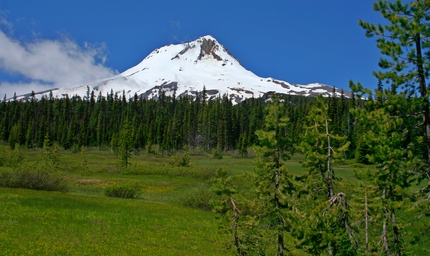 Mt. Hood seen from Elk Meadows