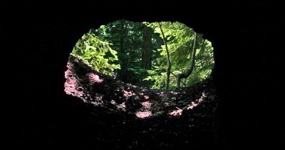 Looking out from within the Kinzel Mine