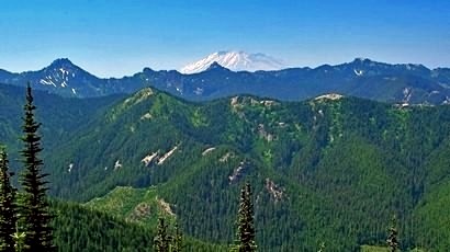 Mt. St. Helens seen from the Dark Divide Trail