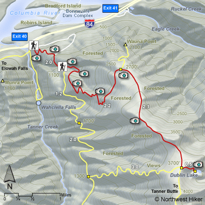 Dublin Lake Hike map