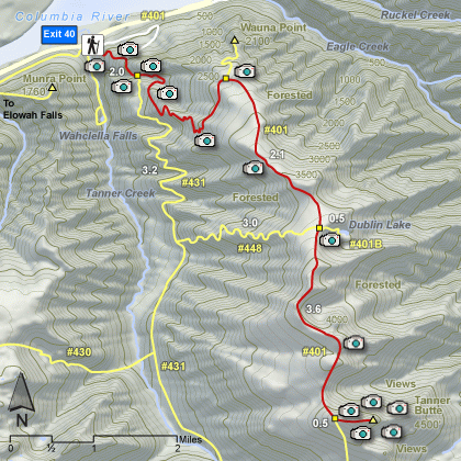 Tanner Butte Hike map