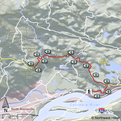 Greenleaf Overlook Hike map