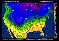 USA Current Temperatures